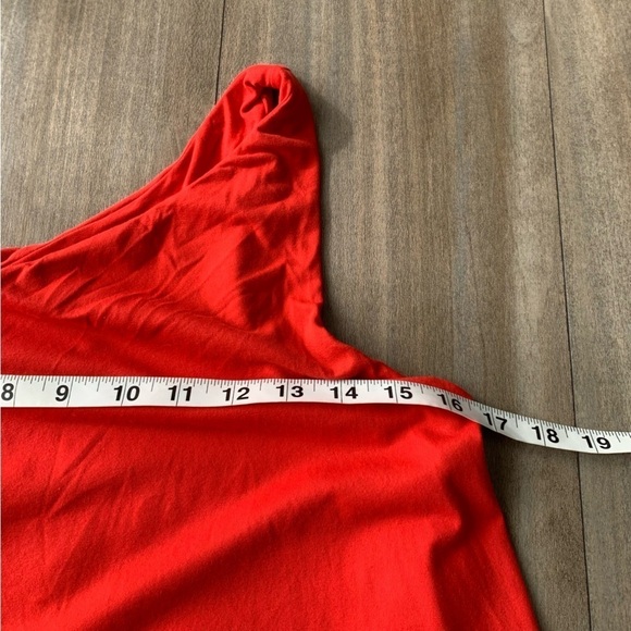 Susana Monaco Revolve one shoulder tiered mini dress red size medium - Picture 4 of 5